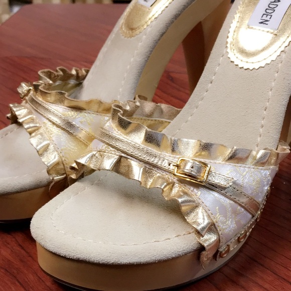 STEVE MADDEN CRUCIAL PLATFORM OPEN TOE SHOES 6.5 - Picture 2 of 6